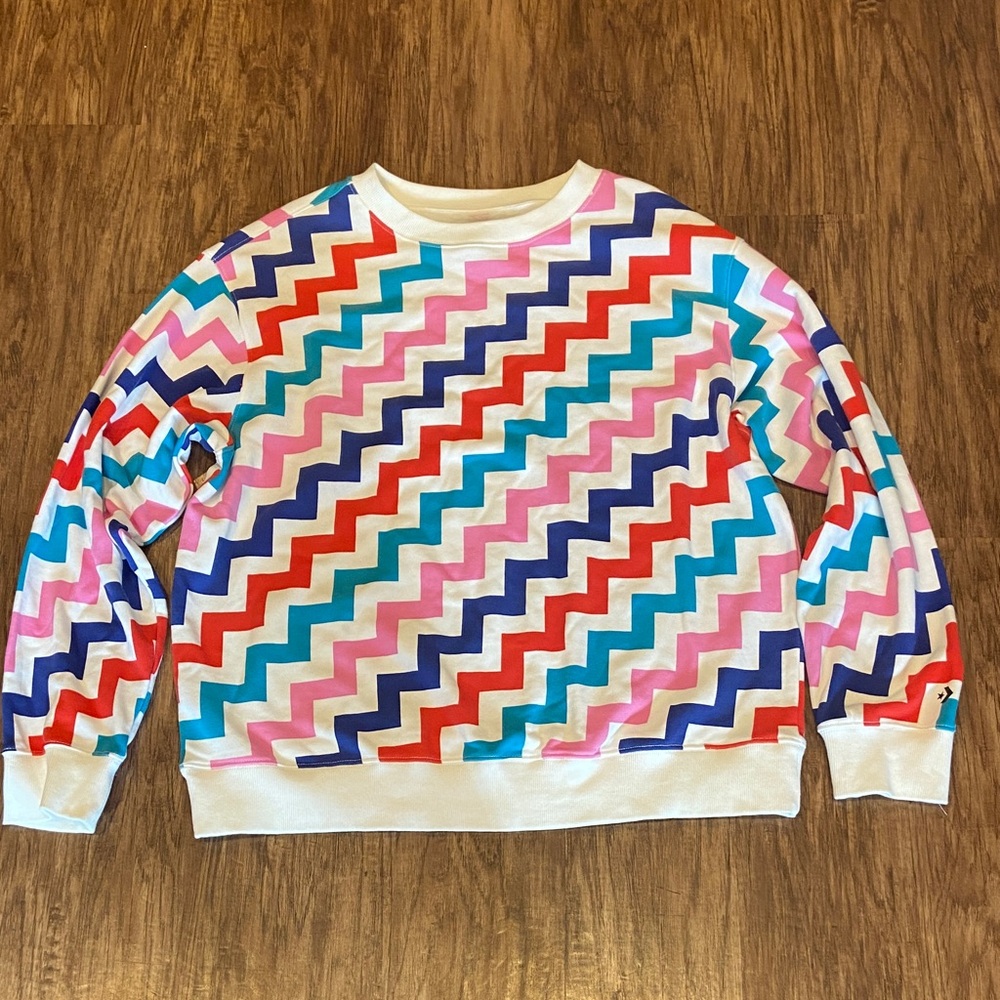 Converse Zigzag Patterned Sweatshirt size XXL
